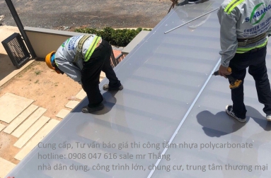 Tư vấn thi công công trình lấy sáng tấm nhựa polycarbonate