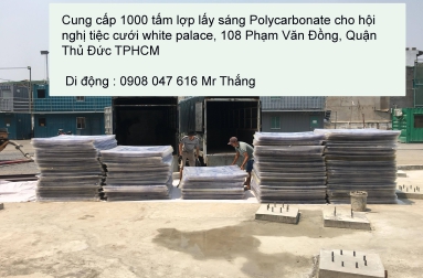 Cung cấp 1000 tấm lợp lấy sáng polycarbonate cho hội nghị tiệc cưới dùng trang trí nội thất